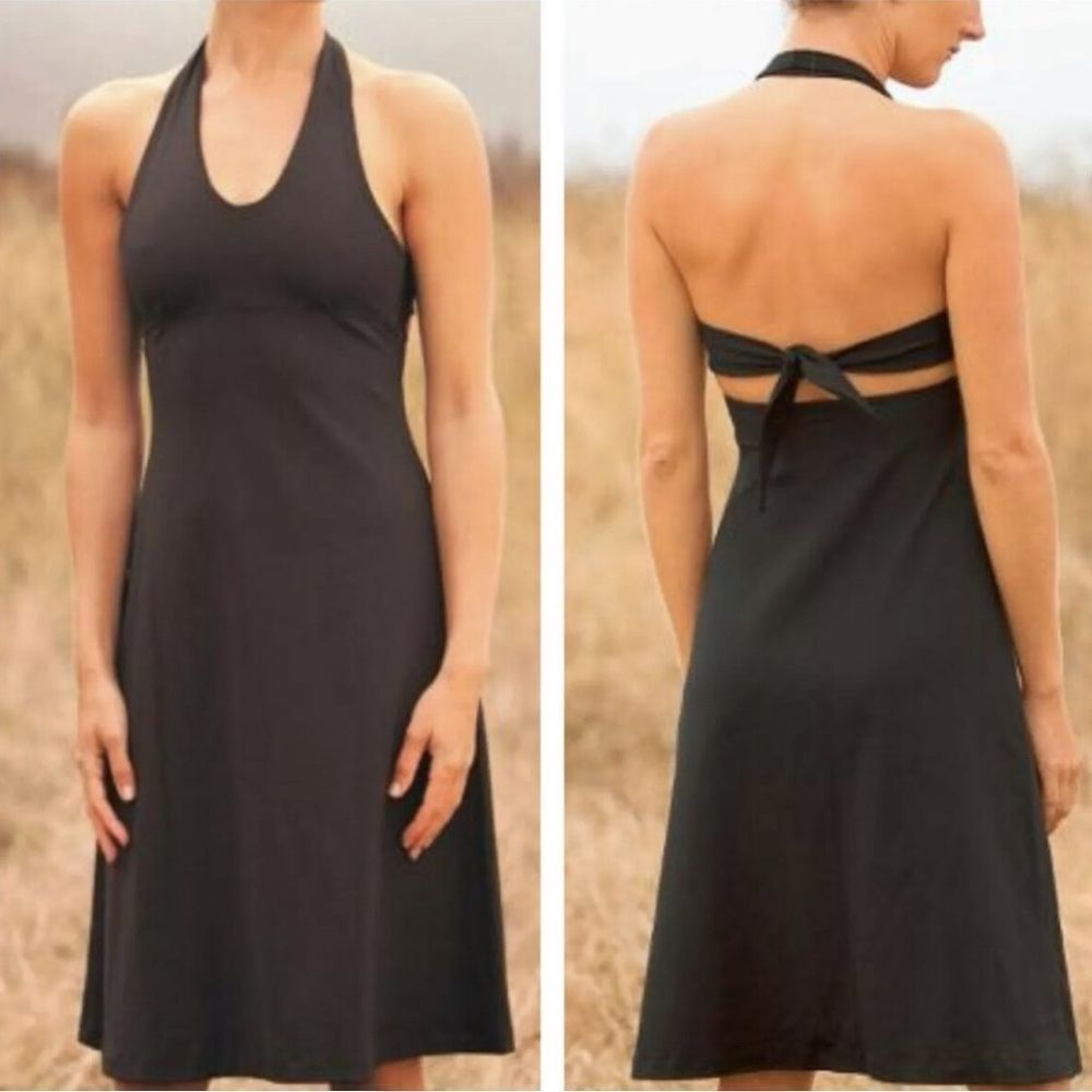 PATAGONIA Brick Red Spandex A-Line Halter Dress Size S
